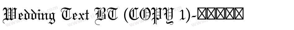 Wedding Text BT (COPY 1)字体转换